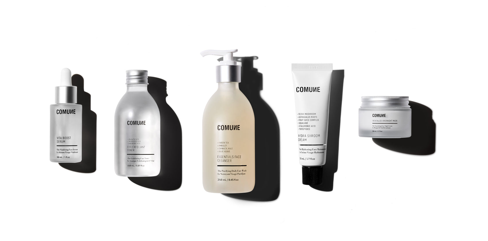 Comune Essentials Skincare Products