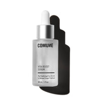 Comune Vita Boost Serum 30mL / 1fl.oz product on white background. 9 peptides. Super berries. Hyaluronic acid. Fragrance-free. Targets premature aging before it sets in—and addresses it if it already has.