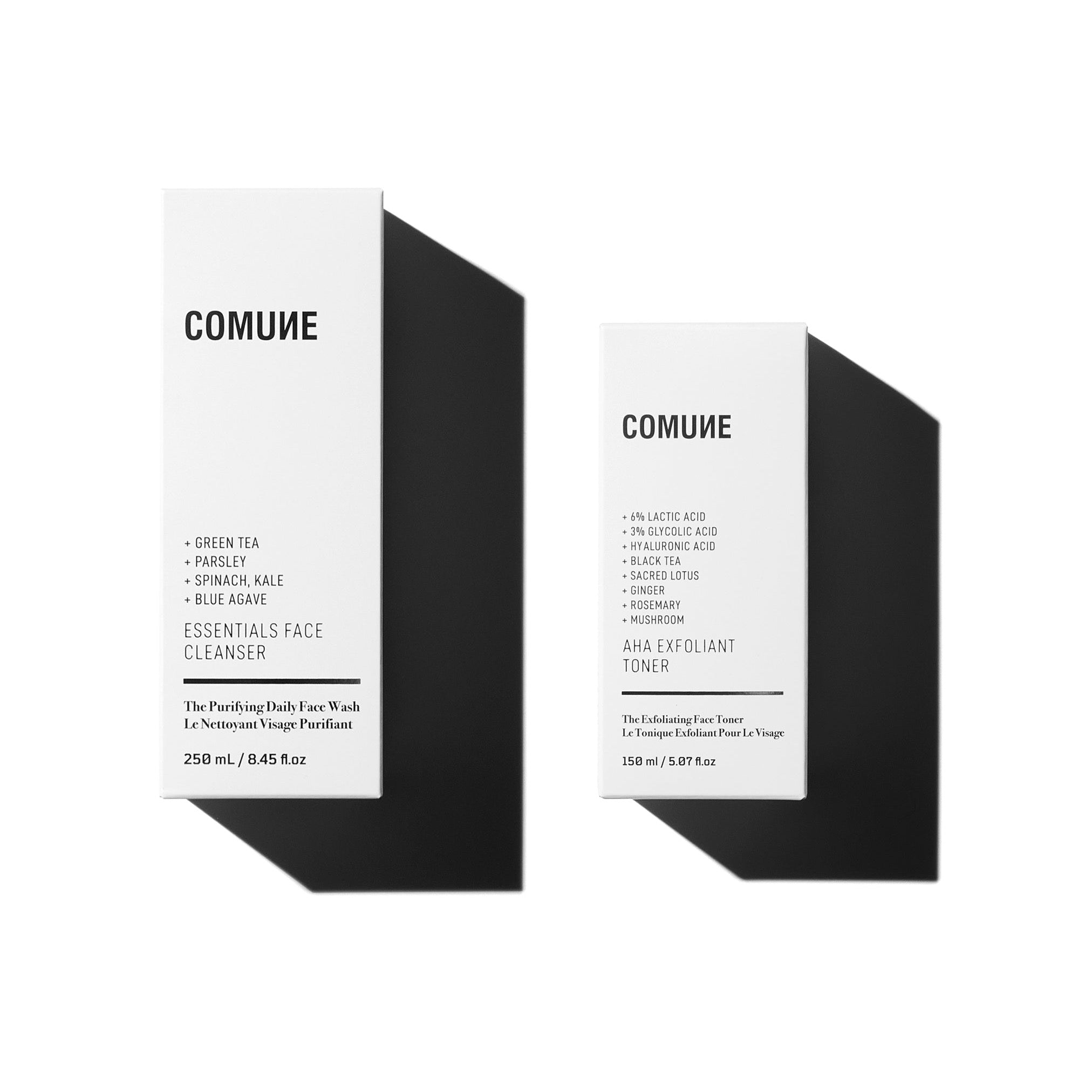 Comune Essentials Face Cleanser + AHA Exfoliant Toner