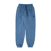Comune Enzo Joggers heavyweight cotton in marine color on white background, front view. COMUNE ENZO JOGGER | Marine