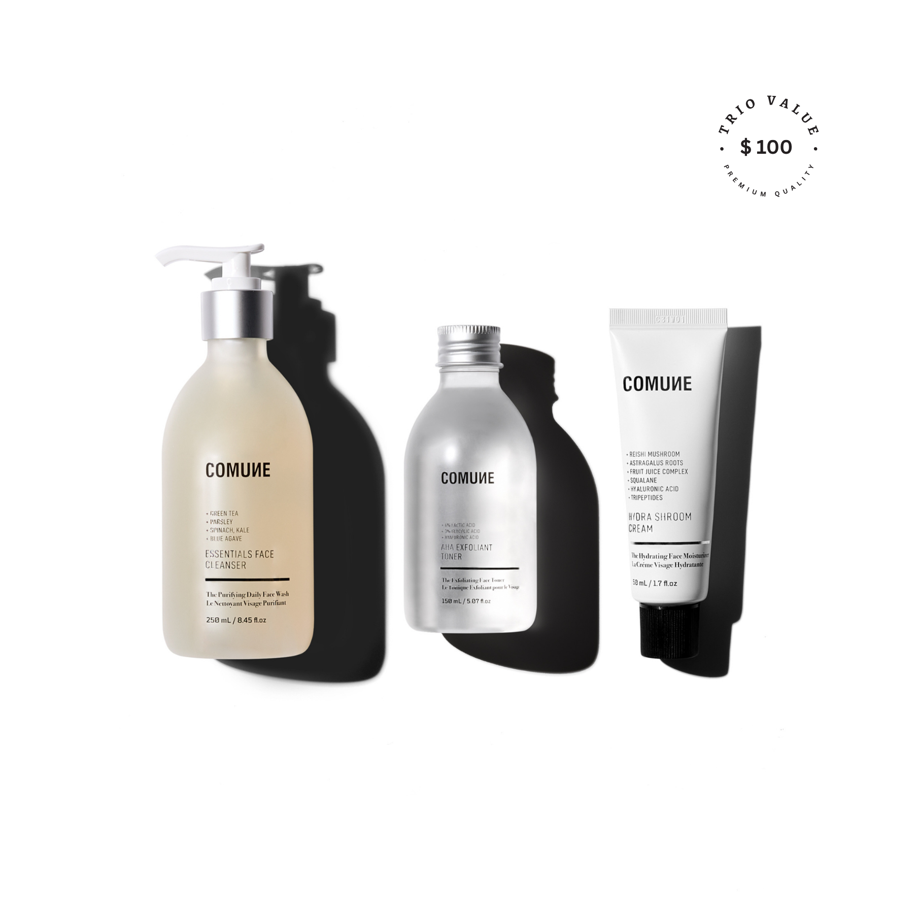 Comune Clear + Nourish Skincare Trio