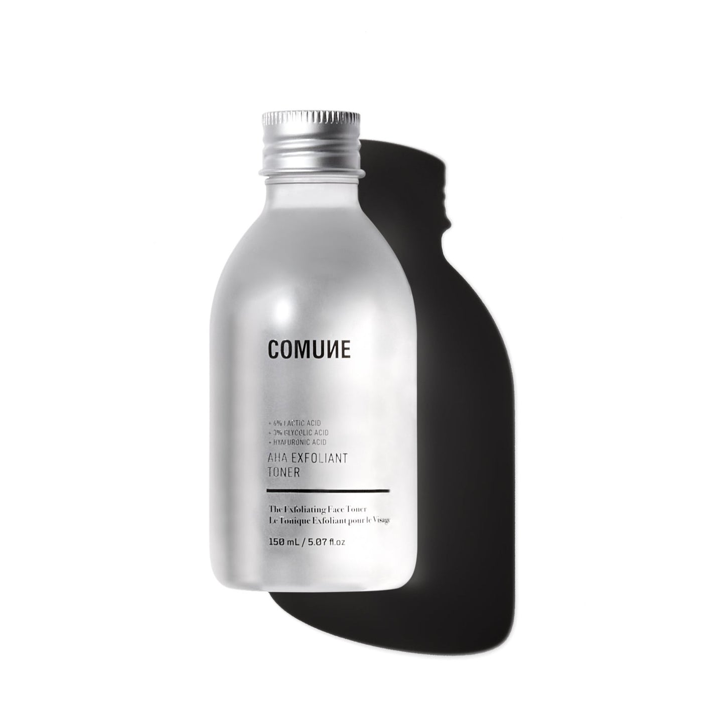 COMUNE AHA Exfoliant Toner bottle 150ml with 6% lactic acid and 3% glycolic acid
