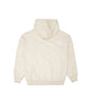 Comune Duke Hoodie heavyweight cotton in bone color on white background, back view. COMUNE DUKE HOODIE | Bone