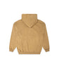 Comune Duke Hoodie heavyweight cotton in camel color on white background, back view. COMUNE DUKE HOODIE | Camel BRN