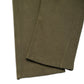 Comune Duke Sweatpants in heavyweight cotton with side gusset in army green color on white background, hem close up. COMUNE DUKE SWEATPANTS | Army Green