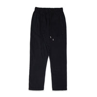 Comune Duke Sweatpants in heavyweight cotton with side gusset in black color on white background, front view. COMUNE DUKE SWEATPANTS | Black