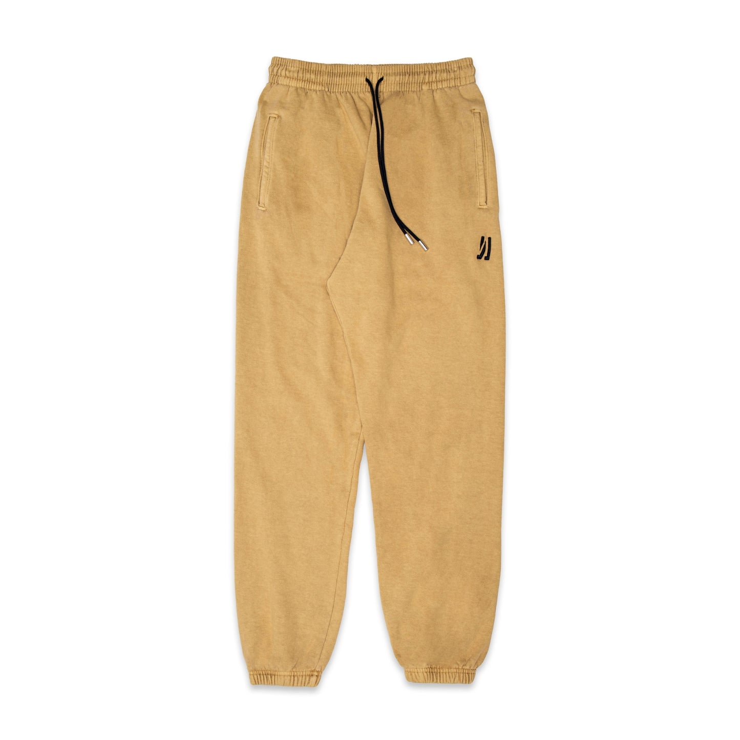 Comune Enzo Joggers heavyweight cotton in acorn color on white background, front view. COMUNE ENZO JOGGER | Acorn