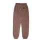 Comune Enzo Joggers heavyweight cotton in brown color on white background, back view. COMUNE ENZO JOGGER | Brown