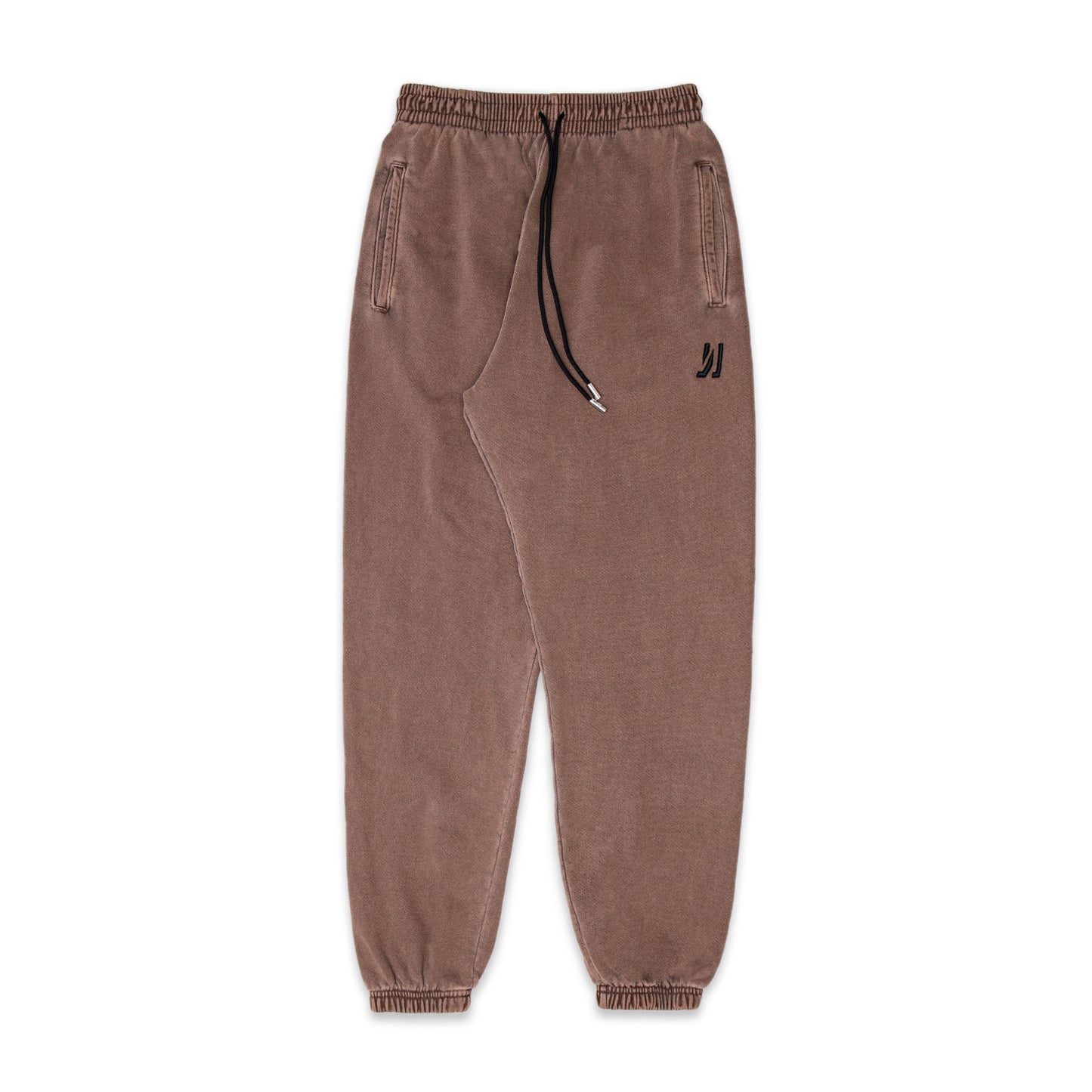 Comune Enzo Joggers heavyweight cotton in brown color on white background, front view. COMUNE ENZO JOGGER | Brown