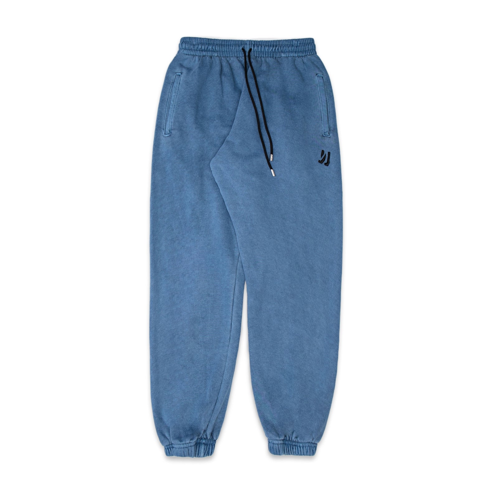 Comune Enzo Joggers heavyweight cotton in marine color on white background, front view. COMUNE ENZO JOGGER | Marine