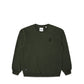 Comune Luka crewneck heavyweight cotton sweatshirt in army green color on white background, front view. COMUNE LUKA CREW | Army Green