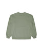Comune Luka crewneck heavyweight cotton sweatshirt in sage color on white background, back view. COMUNE LUKA CREW | Sage