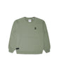 Comune Luka crewneck heavyweight cotton sweatshirt in sage color on white background, front view. COMUNE LUKA CREW | Sage