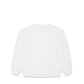 Comune Luka crewneck heavyweight cotton sweatshirt in white color on white background, back view. COMUNE LUKA CREW | White