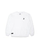 Comune Luka crewneck heavyweight cotton sweatshirt in white color on white background, front view. COMUNE LUKA CREW | White