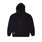 Comune Luka Hoodie heavyweight cotton sweatshirt in black color on white background, front view. COMUNE LUKA HOODIE | Black