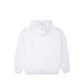 Comune Luka Hoodie heavyweight cotton sweatshirt in white color on white background, back view. COMUNE LUKA HOODIE | White