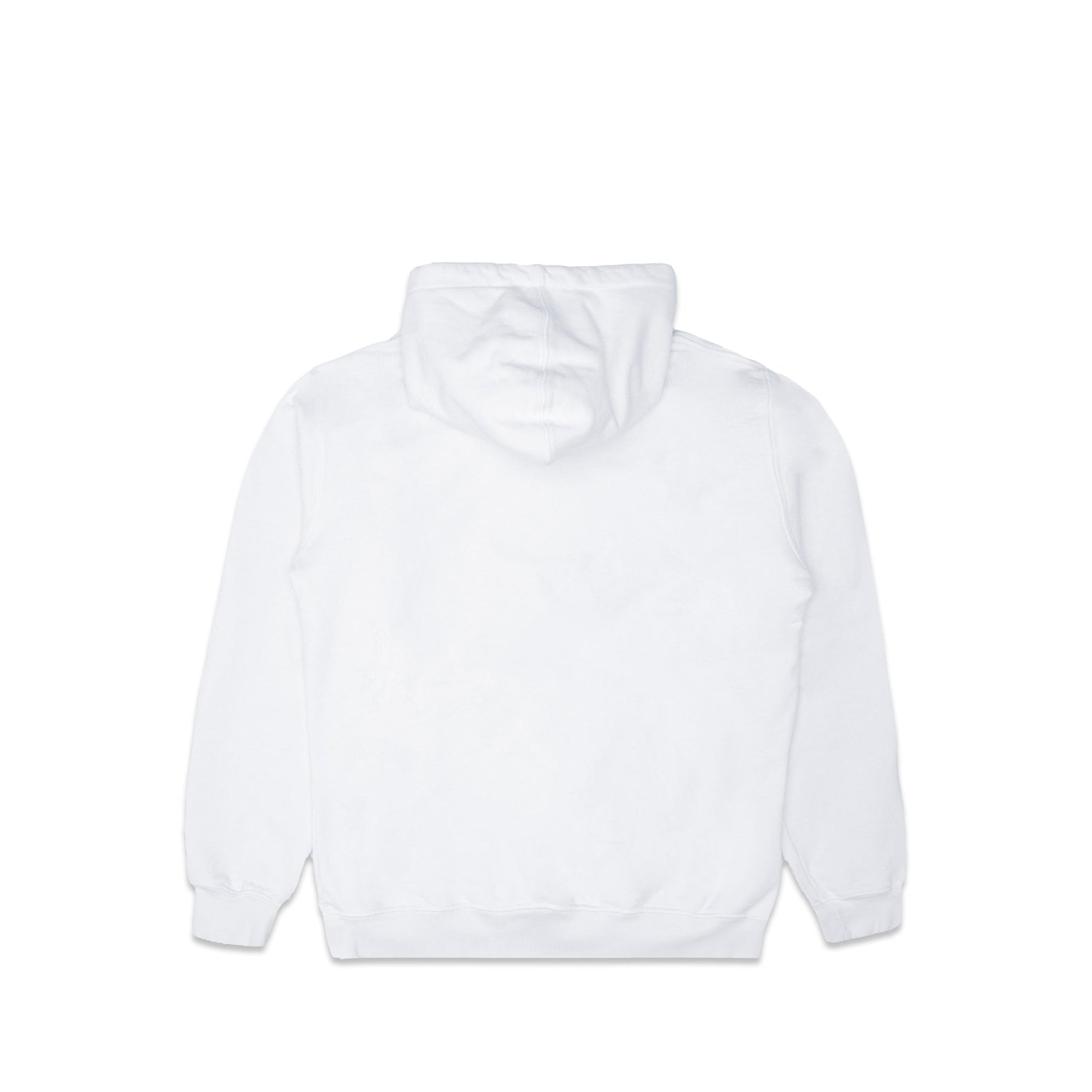Comune Luka Hoodie heavyweight cotton sweatshirt in white color on white background, back view. COMUNE LUKA HOODIE | White