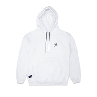Comune Luka Hoodie heavyweight cotton sweatshirt in white color on white background, front view. COMUNE LUKA HOODIE | White