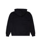 Comune Luka Zip-up heavyweight cotton hoodie in black color on a white background, back view. COMUNE LUKA ZIP-UP | Black