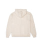 Comune Luka Zip-up in heavyweight cotton hoodie in bone color on white background, back view. COMUNE LUKA ZIP-UP | Bone