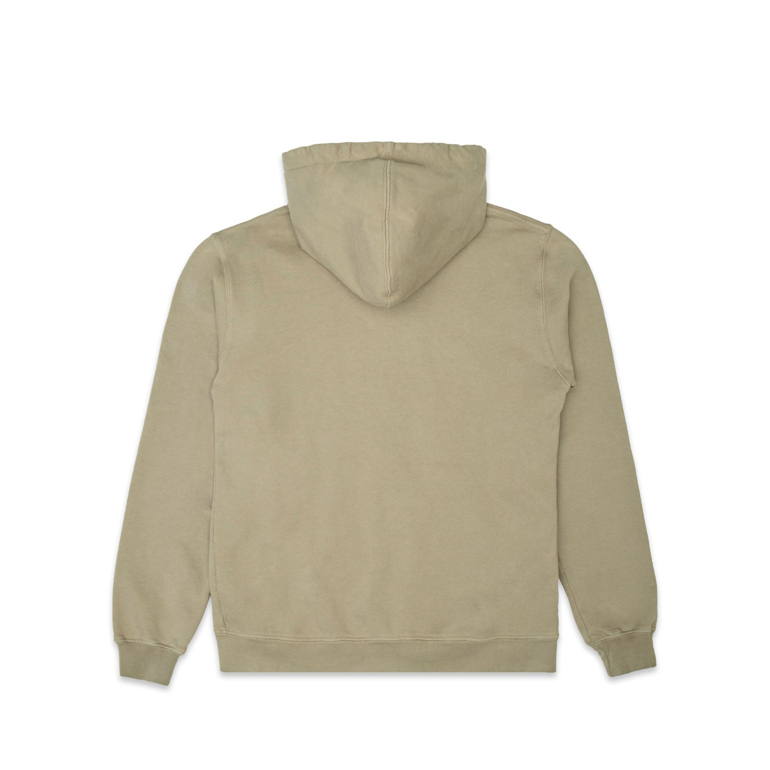 Comune Luka Zip-up in heavyweight cotton hoodie in sage color on white background, back view. COMUNE LUKA ZIP-UP | Sage
