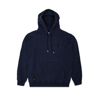 Comune Luka Hoodie heavyweight cotton sweatshirt in navy color on white background, front view. COMUNE LUKA HOODIE | Navy