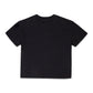 Comune Nori oversized tee in soft 100% supima cotton in black color on white background, back view. COMUNE NORI OVERSIZED TEE | Black
