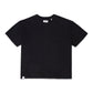 Comune Nori oversized tee in soft 100% supima cotton in black color on white background, front view. COMUNE NORI OVERSIZED TEE | Black
