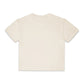 Comune Nori oversized tee in soft 100% supima cotton in bone color on white background, back view. COMUNE NORI OVERSIZED TEE | Bone