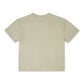 Comune Nori oversized tee in soft 100% supima cotton in sage color on white background, back view. COMUNE NORI OVERSIZED TEE | Sage