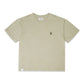Comune Nori oversized tee in soft 100% supima cotton in sage color on white background, front view. COMUNE NORI OVERSIZED TEE | Sage