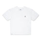 Comune Nori oversized tee in soft 100% supima cotton in white color on white background, front view. COMUNE NORI OVERSIZED TEE | White