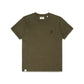 Comune Nori tee in soft 100% supima cotton in army green color on white background, front view. COMUNE NORI TEE | Army Green