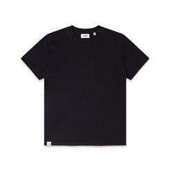 Comune Nori tee in soft 100% supima cotton in black color on white background, front view. COMUNE NORI TEE | Black