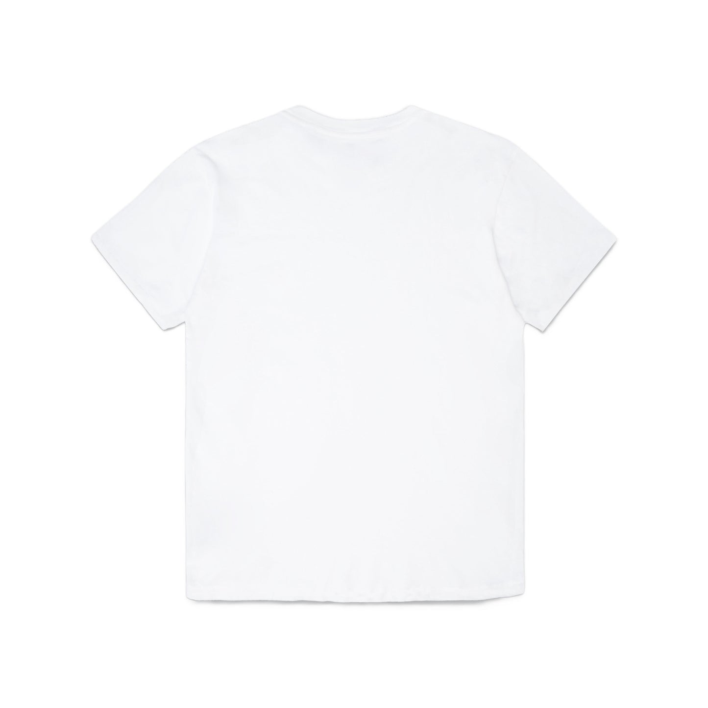 Comune Nori tee in soft 100% supima cotton in white color on white background, back view. COMUNE NORI TEE | White