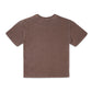 Comune Ryder oversized tee in soft 100% cotton in brown color on white background, back view. COMUNE RYDER OVERSIZED TEE | Brown 