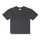 Comune Ryder oversized tee in soft 100% cotton in faded black color on white background, front view. COMUNE RYDER OVERSIZED TEE | Faded Black