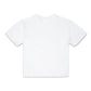 Comune Ryder oversized tee in soft 100% cotton in white color on white background, back view. COMUNE RYDER OVERSIZED TEE | White