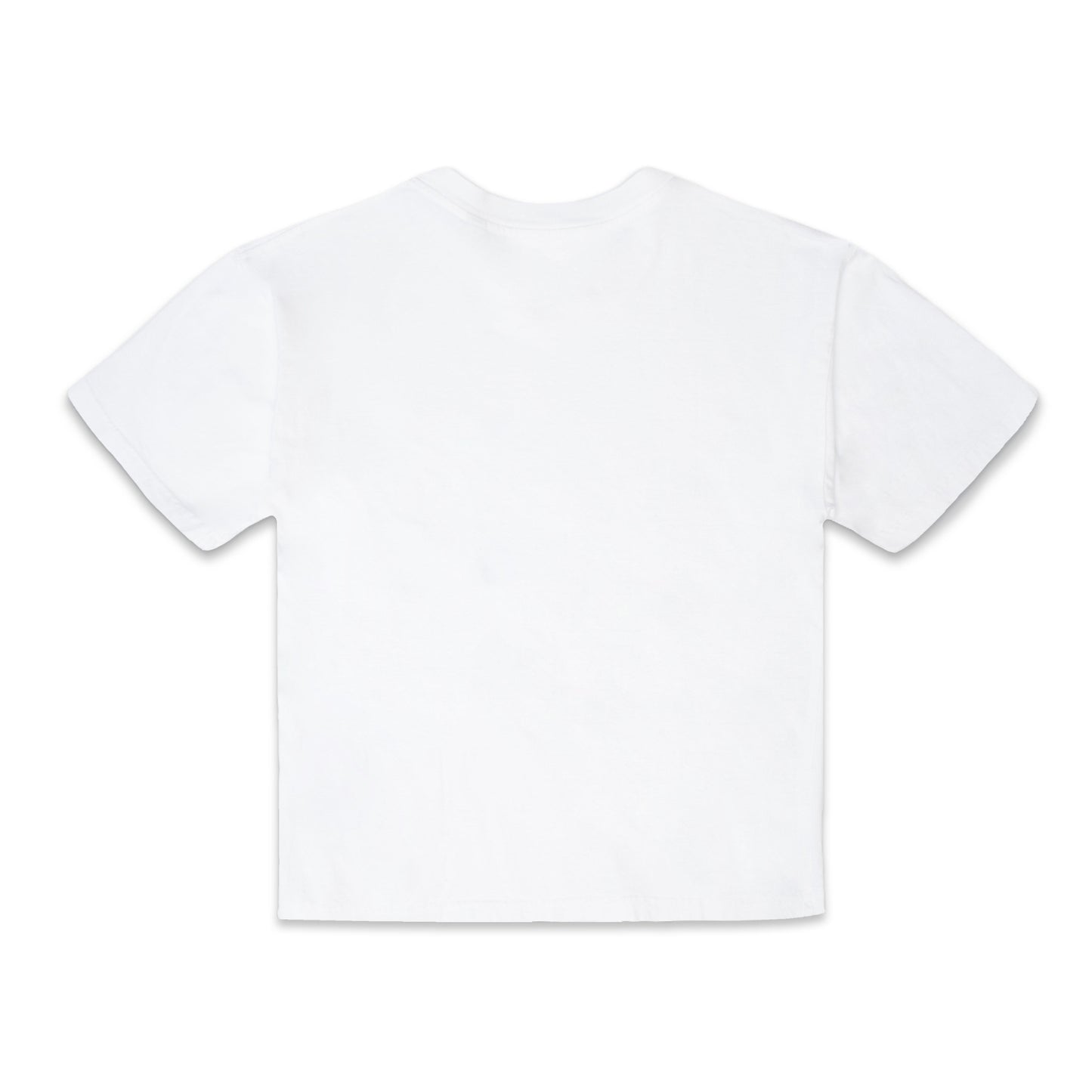 Comune Ryder oversized tee in soft 100% cotton in white color on white background, back view. COMUNE RYDER OVERSIZED TEE | White