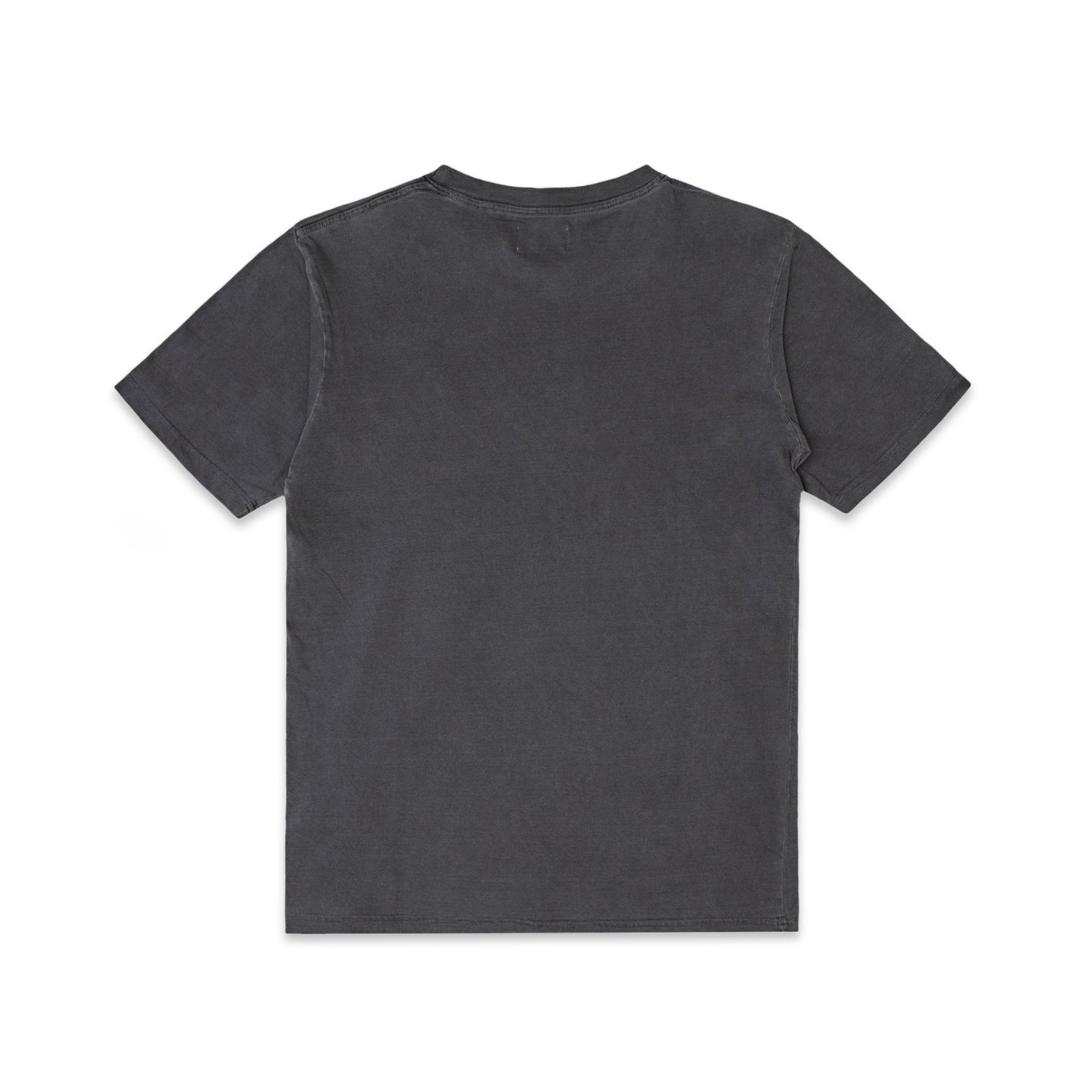 Comune Ryder tee in soft 100% cotton in faded black color on white background, back view. COMUNE RYDER TEE | Faded Black