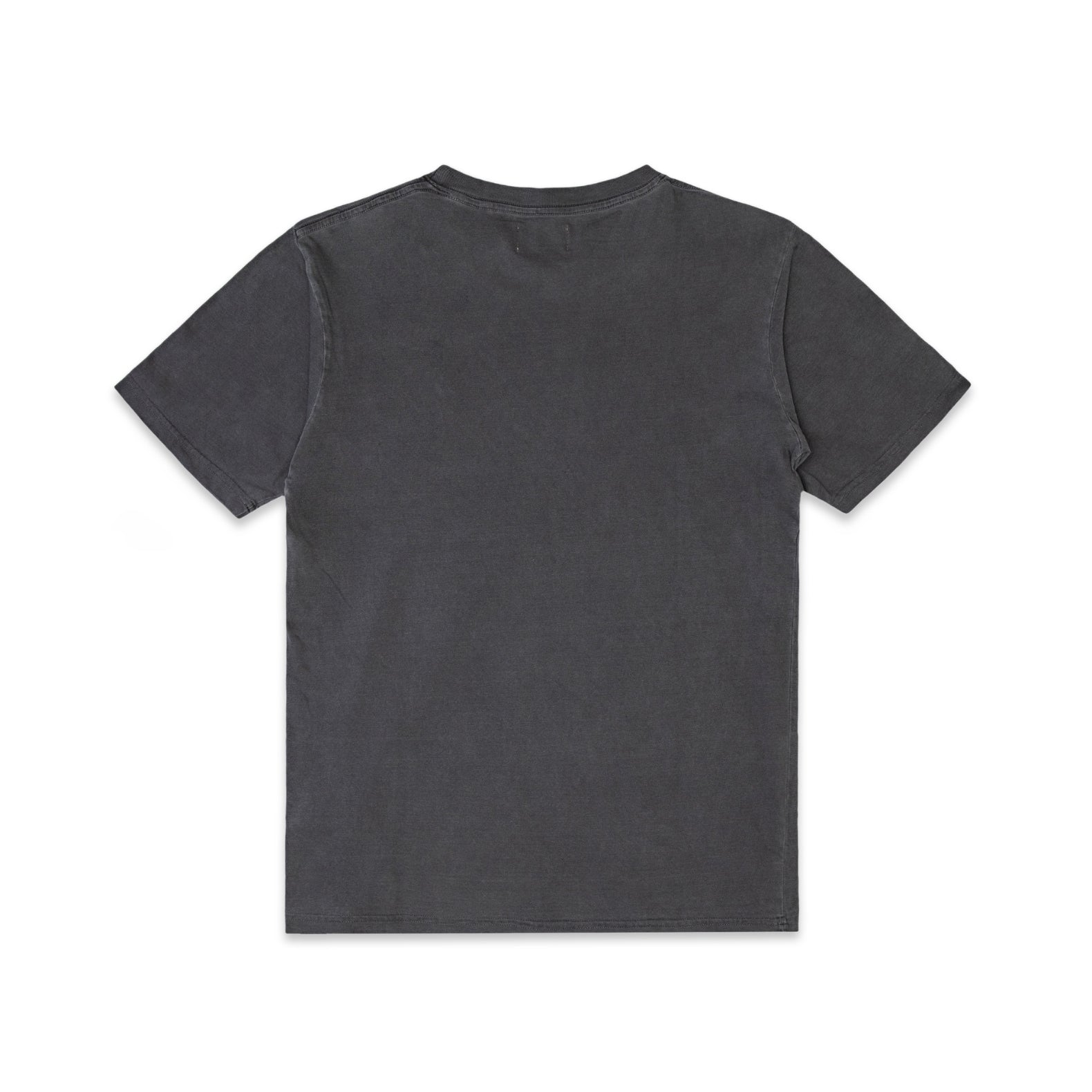 Comune Ryder tee in soft 100% cotton in faded black color on white background, back view. COMUNE RYDER TEE | Faded Black