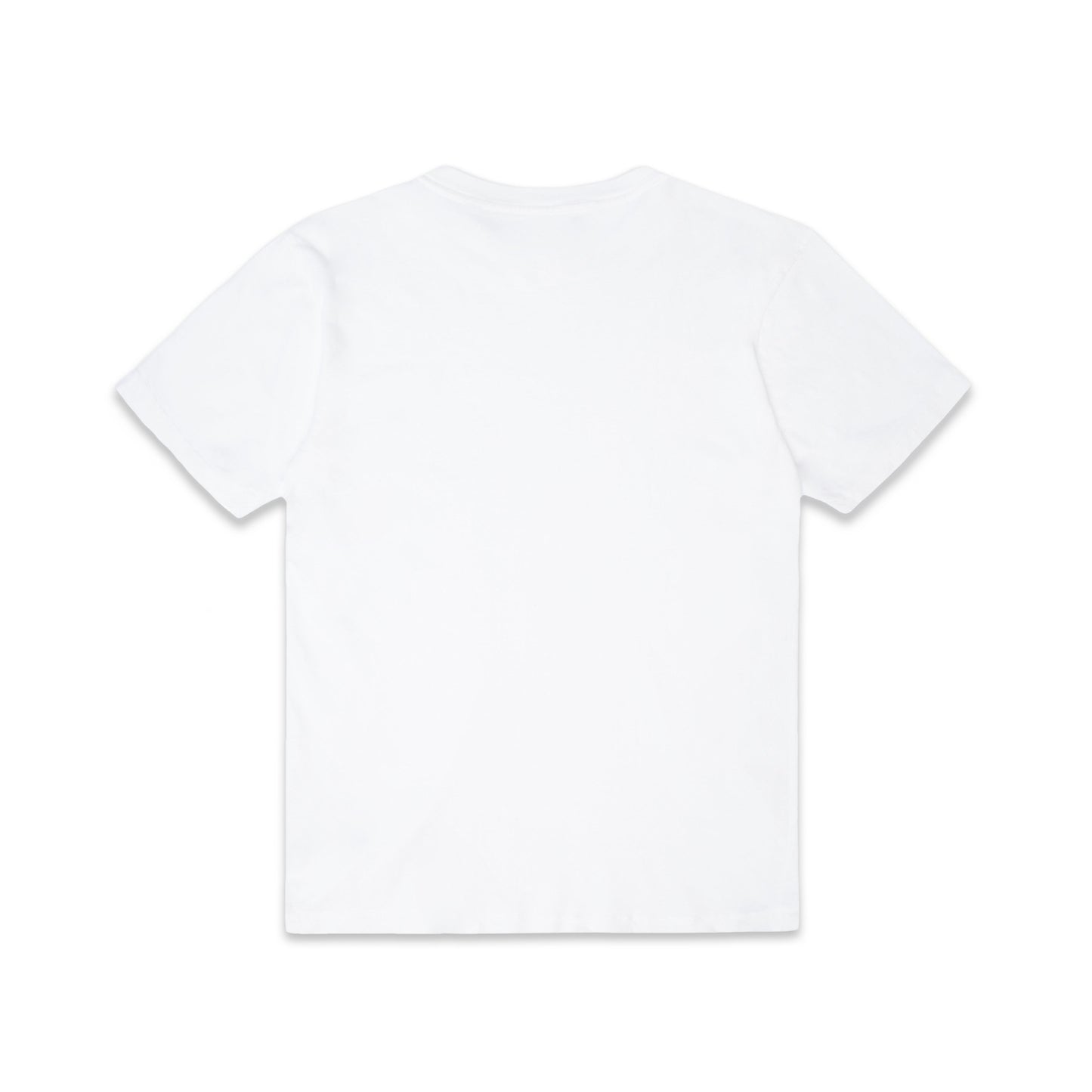 Comune Ryder tee in soft 100% cotton in white color on white background, back view. COMUNE RYDER TEE | White