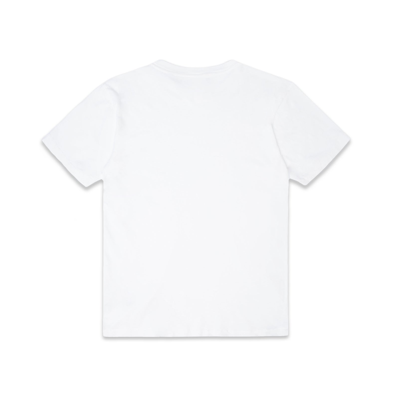 Comune Ryder tee in soft 100% cotton in white color on white background, back view. COMUNE RYDER TEE | White