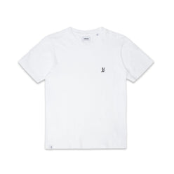 Comune Ryder tee in soft 100% cotton in white color on white background, front view. COMUNE RYDER TEE | White