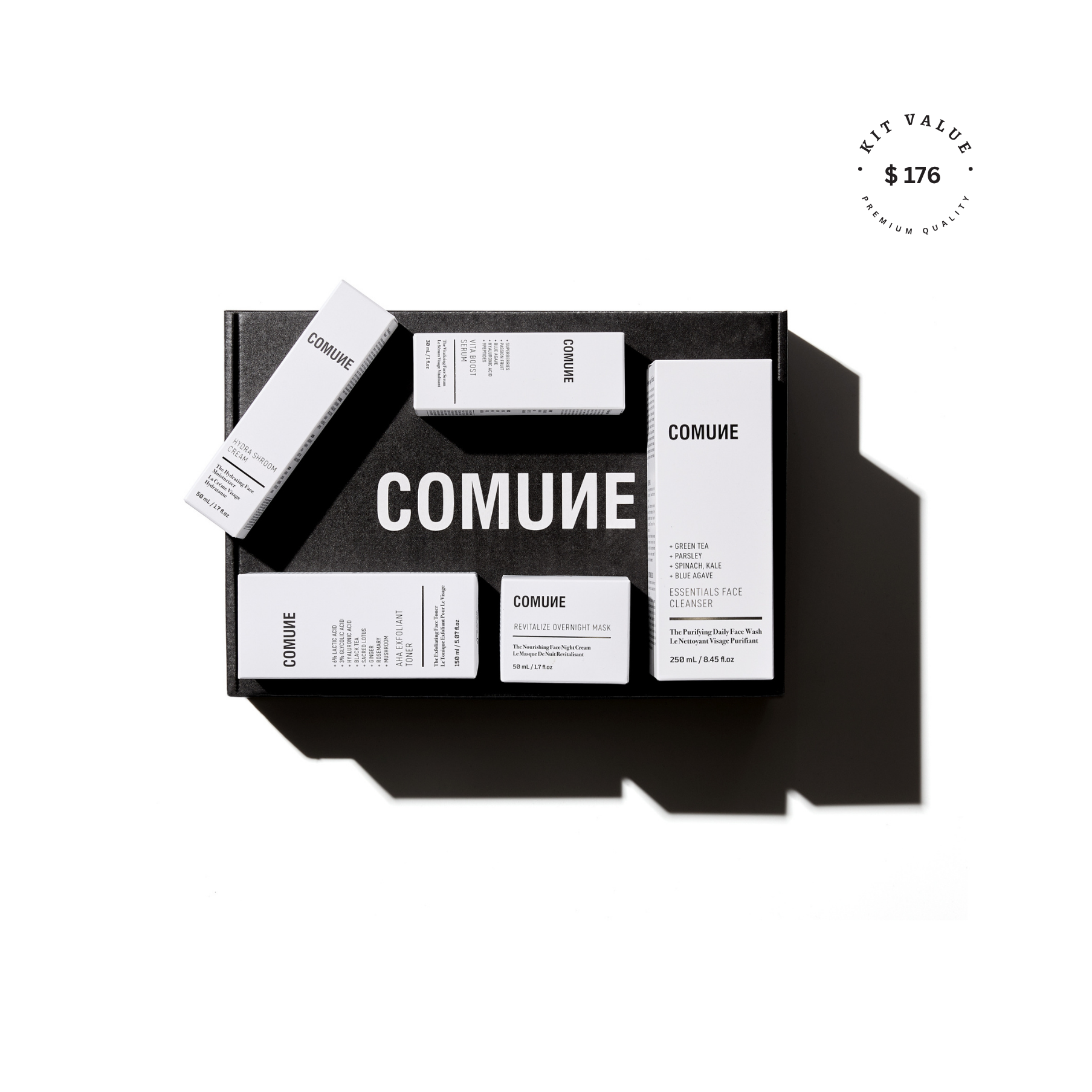 Comune Essentials Skincare Kit Packaging